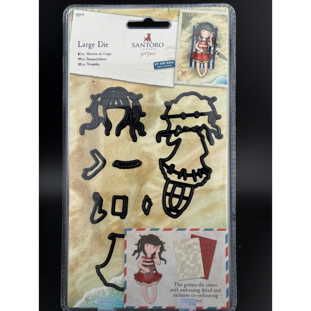 Santoro‎ London Gorjuss Summer Days Large Die Set 9pcs Metal Cutting Dies Papers